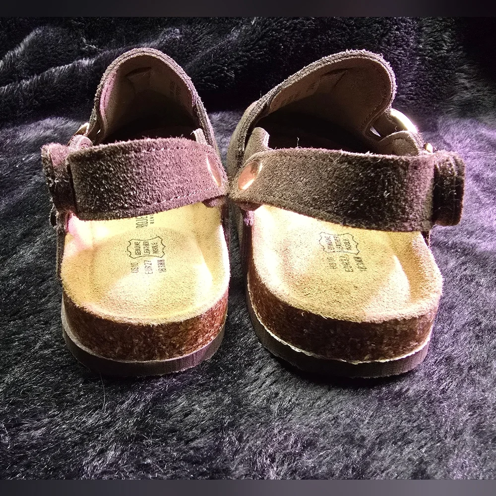 Kids Project Cloud Brown Suede Slingback Clogs